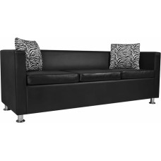 3 vietų sofa, Svetainės sofa, Svetainės baldai, Svetainės baldai, Jaunimo sofa, Svetainės baldai, Sofos ir sofos, Jaunimo, Dirbtinė oda, Juoda