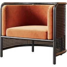 Sofasessel und Couchtisch Set - Französisches Retro Mid-Century Modernes Design für Wohnzimmer und Balkon, Ideal für Villa und Airbnb Lounge