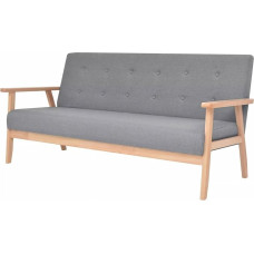Homgoday 3-Sitzer-Sofa Loungesofa Sofa Couch Moderne Gästesofa Liegesofa Sofa Sitzmöbel Relaxcouch Sitzmöbel für Wohnzimmer Büro Schlafzimmer Hellgrau Stoff