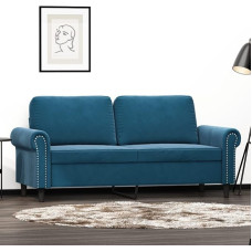 2-Sitzer-Sofa Dopplesofa Sofa Couch Loungesofa Polstersofa Relaxsofa Gästesofa Loveseat Sofa für Wohnzimmer Schlafzimmer Gästezimmer Blau 140 cm Samt