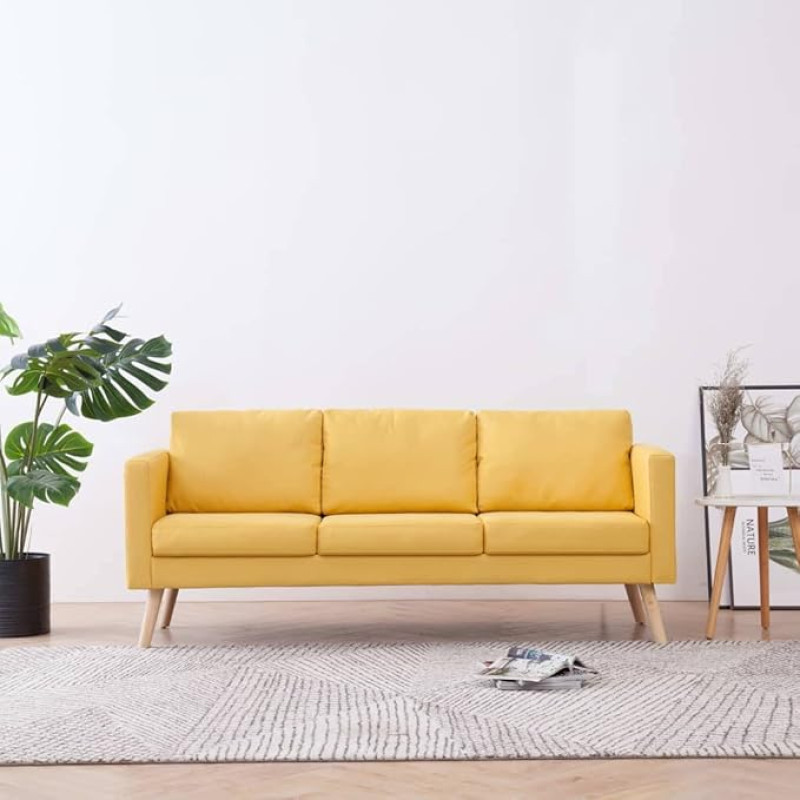 ARKEM 3 sėdimų vietų sofa audinys Geltona Sodo baldai Lounge Ratano kėdė Lounge Set Lauko