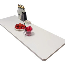 WBWAPA Zusammenklappbares Frühstücksbartisch-Set - Klappbarer Esstisch für kleine Räume, robuster, an der Wand montierter Klapptisch für Küche/Balkon, Computertisch/Arbeitstisch (Größe: L