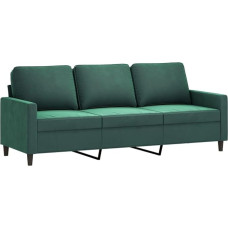 Genérico wenjingqi-359211 3 vietų sofa Velvet tamsiai žalia 180cm
