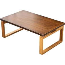 Tragbarer Klapptisch für Erkerfenster oder Balkon und starker niedriger Teetisch zum Essen und Entspannen (80 x 50 x 28,5 cm)