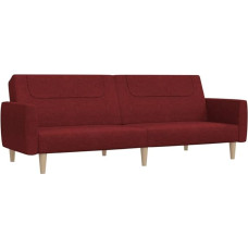 2 vietų medžiaginė sofa-lova - raudona