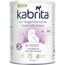 KABRITA Ožkos pieno tęsinys su HMO 6-12 mėnesių Aukštos kokybės kūdikių maistas Kūdikių pienas, maistingas ir švelnus kūdikio pilveliui Sudėtis: Sudėtis: 800 g kūdikiams skirto pieno miltelių