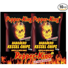 XOX Pepper-King Habanero Kettle Chips (10 x 125 g)