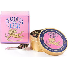 TWG Tea | Amour De Thé | Juodoji arbata | Rožinė | Kaviarų skardinė 100 g | Dovanų rinkinys