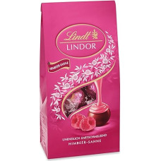 Lindt Lindor Chocolate Balls Raspberry | 137 g Bag | Approx. 10 Balls of Milk Chocolate with Delicate Melting Raspberry Filling | Chocolate Gift | Chocolate Gift