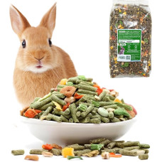 Nobleza - (700 g) subalansuotas triušių maistas, pagrindinis triušių maistas su daržovėmis, natūralus pašaras graužikams, vitaminai ir mineralai