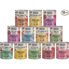 Mac's Cat 12 x 800 g mišinio pakuotė | Garantuotas 6 rūšių mišinys | Aukščiausios kokybės drėgnas ėdalas katėms be grūdų | Idealus aukštos kokybės ingredientų derinys + nemokamas pieno kokteilių paketėlis