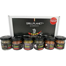 Grilio prieskonių rinkinys Dovanų rinkinys iš 6 dalių Kalėdų gimtadienis Grillplanet
