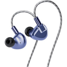 Dilvpoetry LETSHUOER S12 Pro In-Ear ausinės 14,8 mm planarinio magnetinio vairuotojo IEM HiFi ausinės su pasidabruotu vieno kristalo vario kabeliu su 2,5 mm / 3,5 mm / 4,4 mm ausinių lizdu (mėlyna)