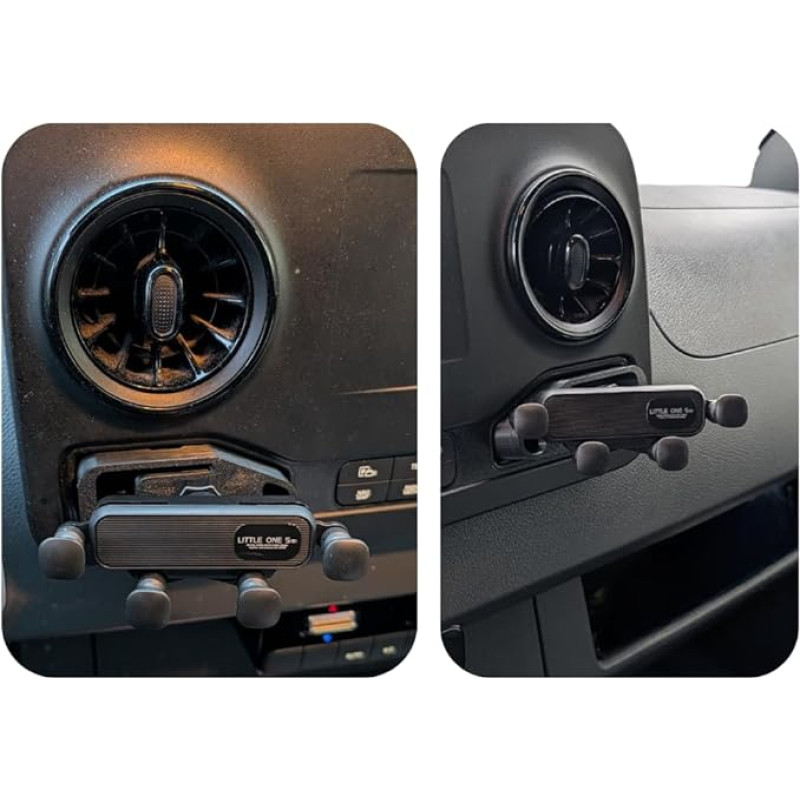 Generisch Logic-Mount Sprinter Edition: Profesionalus vairuotojo ir keleivio išmaniojo telefono laikiklis, skirtas Mercedes Sprinter 906/907 2021-2025 gamybos metai - montavimas be įrankių