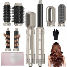 Atopskins Styling Brushes Hair Styler Set Hairstyler 6 in 1 Hair Styler, Airstyler Air Curlers Hair Dryer 6 in 1, Round Brush Hair Styler Hot Air Brush Hair Dryer Curling Iron Air for Straightening