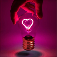 Suck UK | Rechargeable Heart Light Bulb | LED Lights for Atmospheric Lighting | Wedding Decoration & Decorative Home Accessories | Battery Lights and Heart Bulbs for Room Decoration