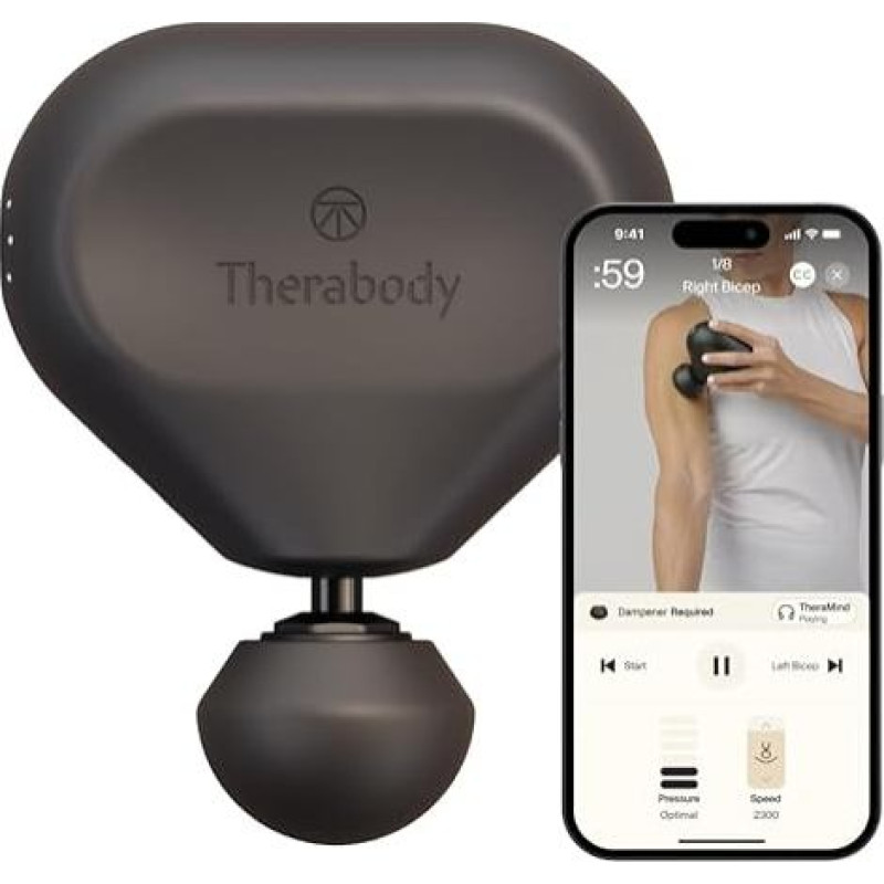 Theragun Mini von Therabody (3. Generation) - Ultratragioji masažinė pistoletinė priemonė ir reisezubehör für schnelle, effektive Schmerz- und Verspannungen überall - Schwarz
