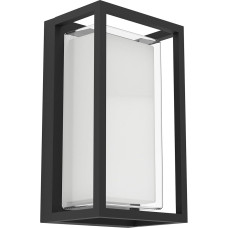 EGLO Genovese LED lauko sieninis šviestuvas, lauko šviestuvas su judesio jutikliu, lauko šviestuvas su aliuminio rėmu, juodos, šiltos baltos, neutralios baltos, šaltos baltos spalvos, IP65