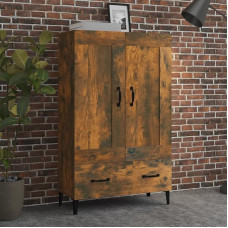 puraday Highboard Gyvenamasis kambarys Sideboard rūkyto ąžuolo 70 x 31 x 115 cm Medienos medžiaga Dokumentų saugojimo spintelė Spintelė Namų ūkio spintelė Daugiafunkcinė spintelė valgomojo kambarys Vintage virtuvės spintelė