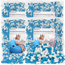 8.8kg Shredded Gel Memory Foam Filling, Comfortable and Soft Bean Bag Filler, Memory Foam Filling for Cooling Cushion, Bean Bag, Stuffed Animals, Dog Bed, Couch Cushion