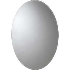 Croydex Orwell Single Door Oval Aluminium Cabinet with Hang N Lock Fitting System, 53.5 x 78.5 cm