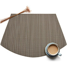 Tischset 4Er Set Abwaschbar, Sektor Hitzebeständig Knitterfrei Platzsets für küche Speisetisch Hotel, Platz-Matten, 45x30cm, Dunkelgrau