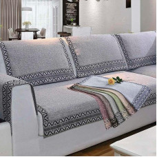 Sofos apsauga, sofos apsauga, neslystanti, retro, L formos, 1, 2, 3, 4 sėdimų vietų sofos užvalkalas, sofos apsauga, kačių, šunų antklodė, kampinė sofa, neslystanti sofos pagalvėlė, pilka, 70 x 210 cm (28 x 83 coliai)