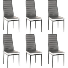 homewell 6 x Modern Design Dining Chairs Suitable for Dining Room or Office Chair with Comfortable Seat Cushions and Backrest