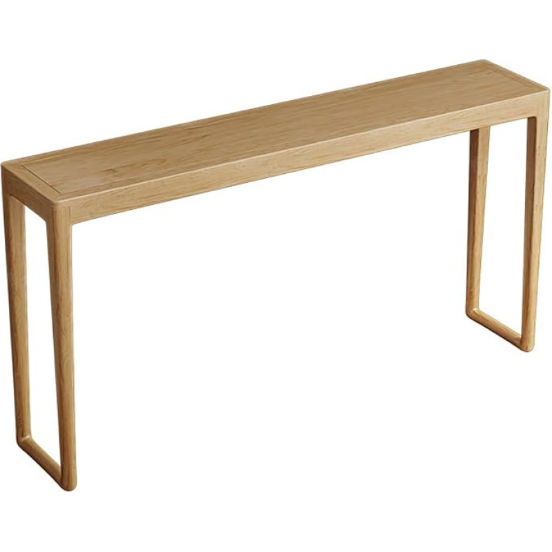 Rechteckig Beistelltisch ，Schmaler Konsolentisch Platzsparend，Flurtisch Holz Einfache Montage，für Eingangsbereich Foyer Flur kleine Räume(Natural)