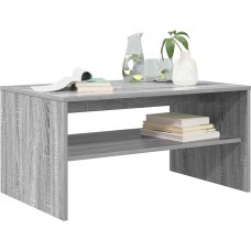 vidaXL kavos staliukas Grey Sonoma 80 x 50 x 40 cm Medžio kompozitas Stilingas kavos staliukas Stačiakampio formos dizainas Patvarus svetainės aksesuaras Funkcinis interjero dekoravimas
