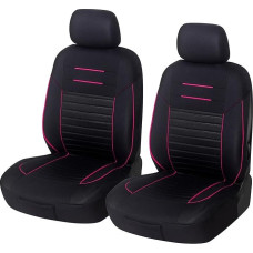 Upgrade4cars Car Seat Covers, Front Seats, Black, Pink, for Driver Seat & Passenger Seat, Universal Covers