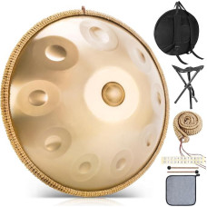 Handpan instrumentas 432 Hz, 10 tonų 22 colių Handpan būgnas, D-moll rankinis būgnas, 