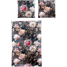 Irisette Wave 8574 Mako Satin Patalynė Multi 1 antklodės užvalkalas 135 x 200 cm + 1 pagalvės užvalkalas 80 x 80 cm