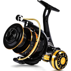 RAHBI Spinnrolle 2000-7000 12+1BB Drag10kg Metallkugelgriffspule Angelrolle Salzwasserrad for Karpfenangeln Leisurely (Spalva : auksinė, Dydis : 3000 Series)