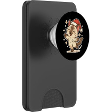 Siamesische Weihnachtsmann-Katze fröhliche Pose PopSockets PopWallet für MagSafe