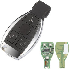 3 mygtukai 433 MHz automobilio raktelis su BGA lustu NEC Blade, skirtas Mercedes Ben-z A B C E S G klasei CLK SLK ML klasei W204 W211 nuotolinio valdymo rakto dėklas