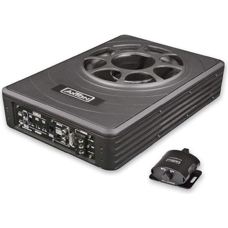 AXTON ATB20P plokščias 8 colių aktyvus žemų dažnių garsiakalbis Compact Underseat Bass su stiprintuvu Underseat Bass Box, skirtas automobiliui ir kemperiui, aukšto lygio 150 W RMS