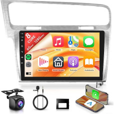 8 branduolių 6+128G Android automobilinis radijas VW Golf 7 Golf VII 2013-2017 10.1 colių belaidis Carplay radijas su Android Car GPS WiFi Mirror Link Bluetooth FM/RDS/EQ atbulinės eigos kamera