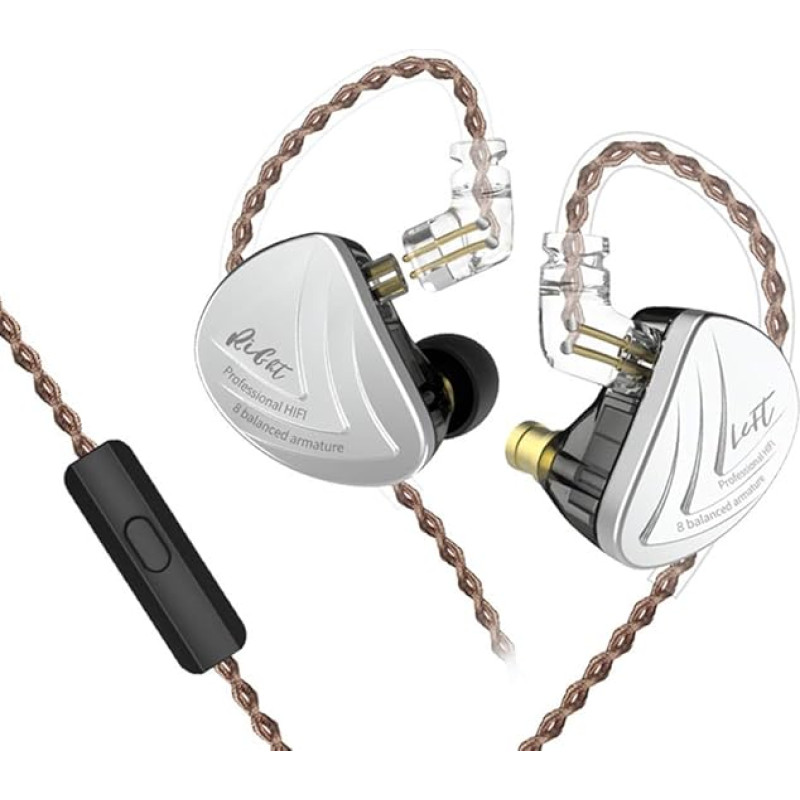 Yinyoo KZ AS16 IEMS 8 ausinės su subalansuotais inkaro garsiakalbiais, 
