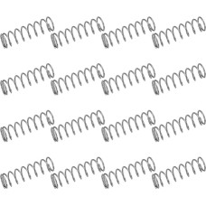 sourcing map 50 Stück 304 Edelstahl-Kompressionsfedern, 0,5 mm x 6 mm x 20 mm, kleine und winzige Stiftfeder für Reparaturen zu Hause und Heimwerker, Werkstatt & Industrie, silberfarben