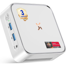 Huidun H80 mini kompiuteris AMD Ryzen 5 (geresnis nei 4300U/i3-10110U) W11-Pro 16GB RAM 512GB SSD, 4K @ 60Hz UHD mini kompiuteris su WiFi/Bluetooth/USB3.2/Gigabit Ethernet biurui, namų kinui, mokyklai