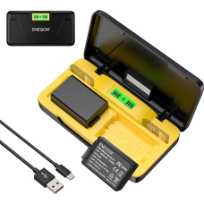 ENEGON EN-EL25 20W dvigubo akumuliatoriaus greitojo įkroviklio rinkinys (2 x 1600 mAh) Nikon Z50, Z30, Z FC, Nikon MH-32 skaitmeninis fotoaparatas