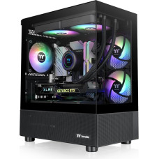 Thermaltake View 170 TG ARGB Black Micro ATX Case - 3 x 120mm ARGB Fans Included - Supports Fans up to 280mm - Double Tempered Glass Front and Side Panel - CA-1Z4