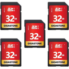 GIGASTONE 32GB SDHC Memory Card 5 Pack UHS-I U1 Class 10 up to 80MB/s for Canon Sony Nikon Olympus PC Digital Cameras