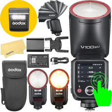 Godox V100S V100 S Apvali fotoaparato blykstė, skirta 