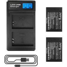 2 x LP-E12 atsarginė baterija ir LCD dvigubas įkroviklis, suderinami su 