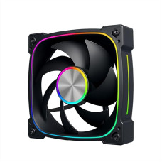 Noua Lips | 120mm PWM Case Fan | ARGB Lighting | Aluminium Axial Design | Speed 1800 RPM | Fan for PC Computer Quiet | Full Compatibility, Black