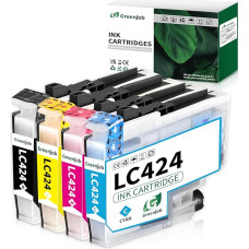 LC424 Ink Cartridges Value Pack Compatible with Printer Cartridges Brother LC-424 LC-424VAL Multipack for Brother DCP-J1200W DCP-J1200WE (1 Black, 1 Cyan, 1 Magenta, 1 Yellow, 4 Pack)