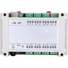 250V/AC 10A RJ45 relės tinklo eterneto relės IP nuotolinio valdymo modulis 8 kanalų relės jungiklis (baltas) (baltas)