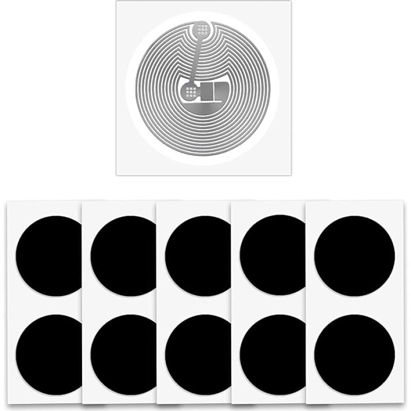 Pakuotė 100 NFC Tag lipdukai Juoda NFC lipdukai Žymos Ntag215 Žymos NFC lustas 504 baitai Suderinama su 